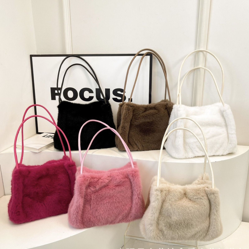 2025 nova pliš bucket bag za žene – korejski stil, jesen-zima, visoka kvaliteta teksture, nišni dizajn, svakodnevna torba