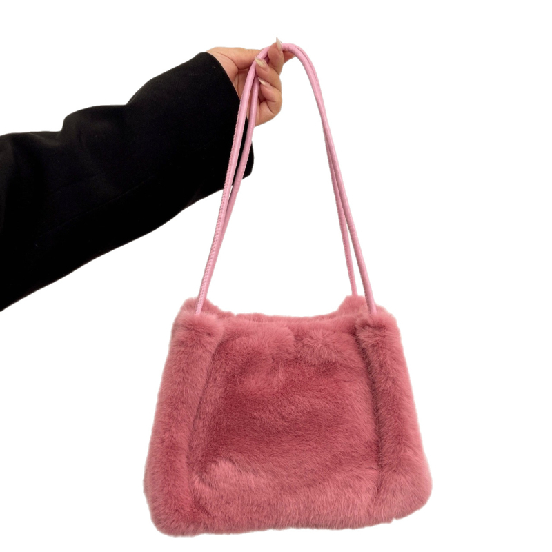 2025 nova pliš bucket bag za žene – korejski stil, jesen-zima, visoka kvaliteta teksture, nišni dizajn, svakodnevna torba