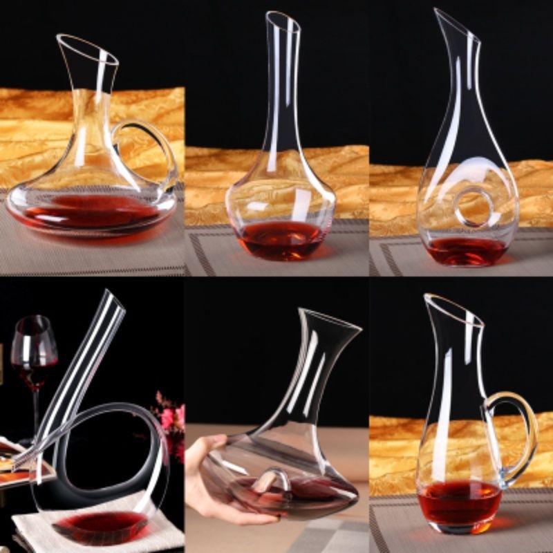 Decantor mic rapid din sticlă de cristal fără plumb, pentru vin roșu, stil european, decantor personalizat