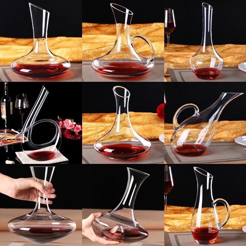 Decantor mic rapid din sticlă de cristal fără plumb, pentru vin roșu, stil european, decantor personalizat