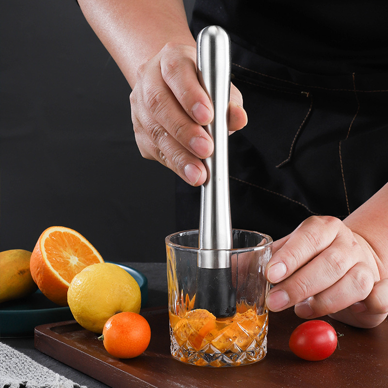 304 oțel inoxidabil – unealtă pentru zdrobirea gheții pentru cocktailuri, bețișor electroplacat pentru zdrobirea gheții, ciocan pentru lămâie, bețișor pentru cocktail