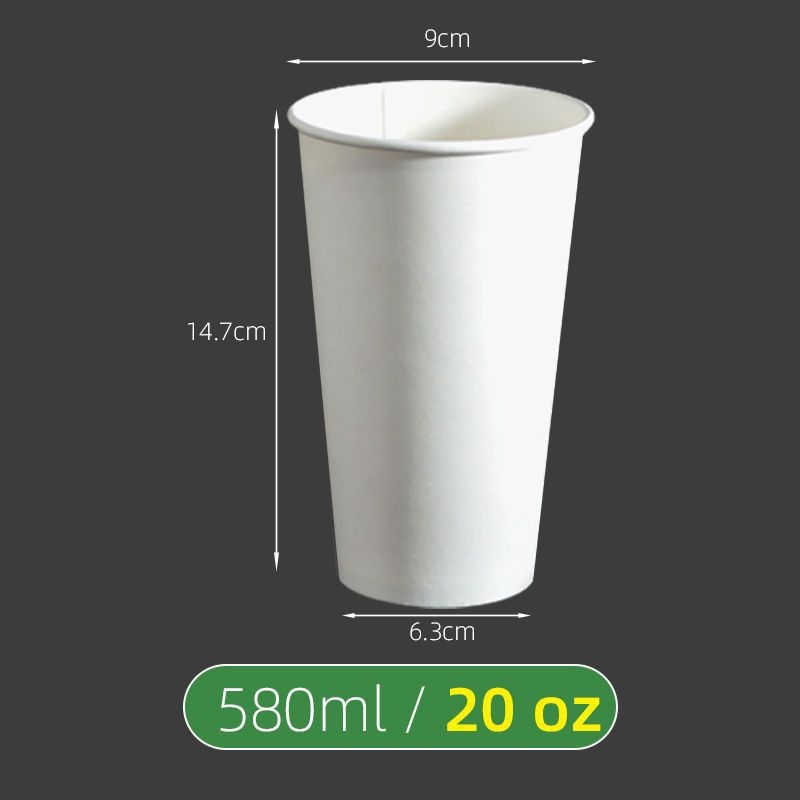 Ceașcă de hârtie albă, groasă, de unică folosință pentru băuturi reci, capacitate până la 100 ml, hârtie + peliculă PE