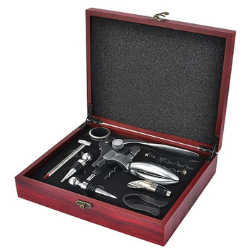 Set deschizătoare pentru sticle de vin, în formă de iepure, din aliaj de zinc, manual, cutie MDF