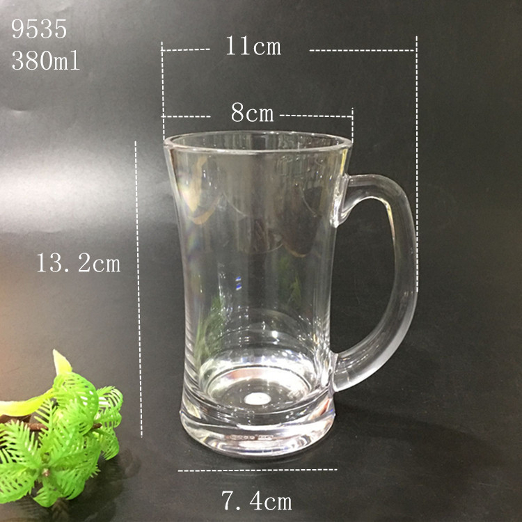 Pahar transparent din plastic PC cu mâner, rezistent la căderi; pahar din acril pentru bere și sucuri, cu design ananas.