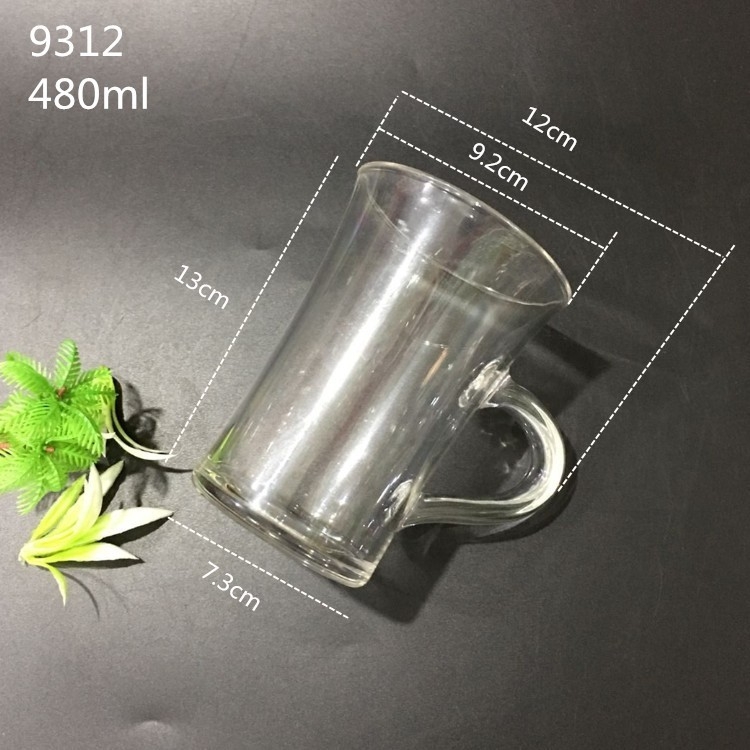 Pahar transparent din plastic PC cu mâner, rezistent la căderi; pahar din acril pentru bere și sucuri, cu design ananas.
