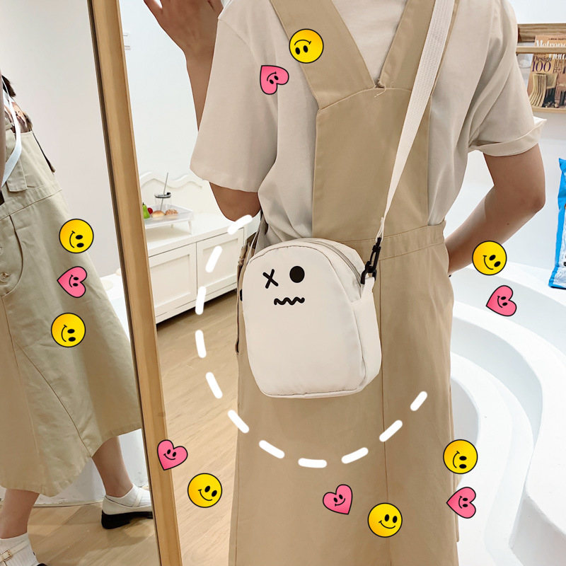 Ženska nylon crossbody torbica, mala veličina, 2025 novi model, sladak crtić dizajn, japanski i korejski stil, svestrana i slatka.