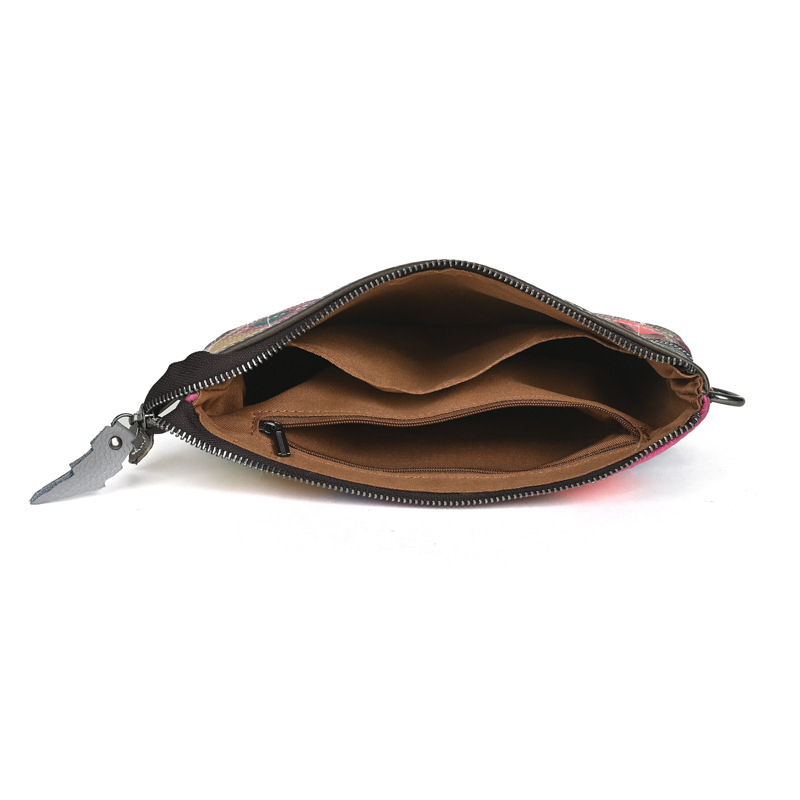 Ženska torba od prave kože s kontrastnim šavovima, mala crossbody torba za nošenje preko ramena, retro stil