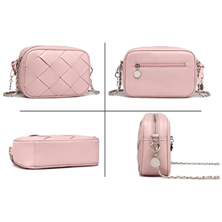 Prilagođena nova ženska pletena crossbody torba s lancem, kvadratnog oblika