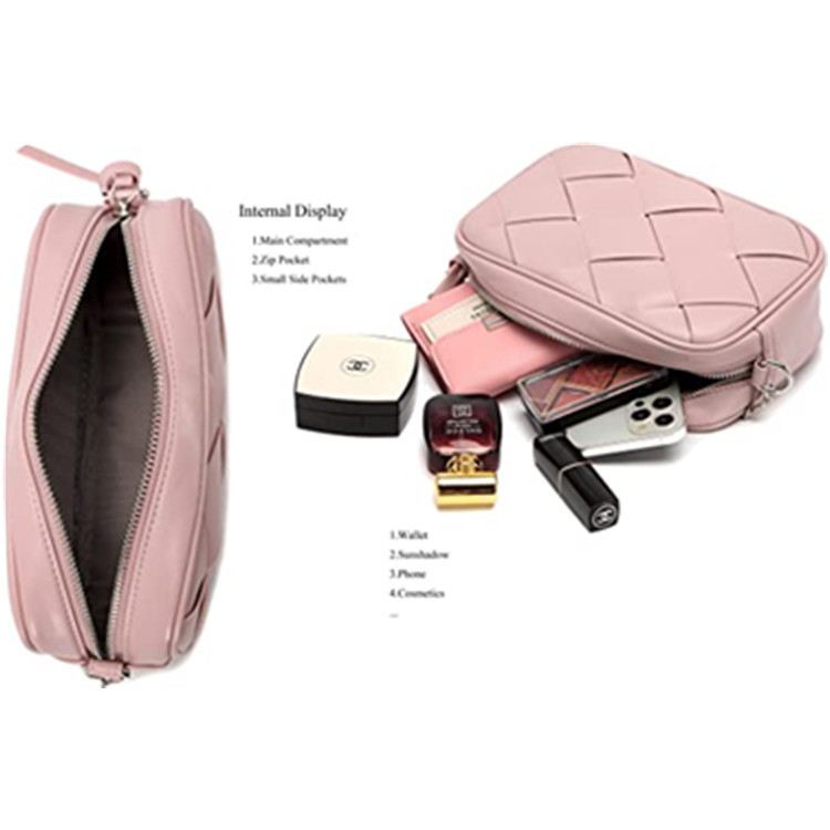 Prilagođena nova ženska pletena crossbody torba s lancem, kvadratnog oblika