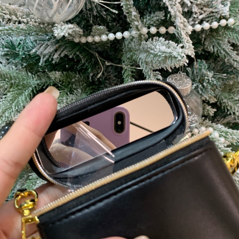 Ženska crossbody torba, kvadratnog oblika, s lancem, PU koža, mala veličina