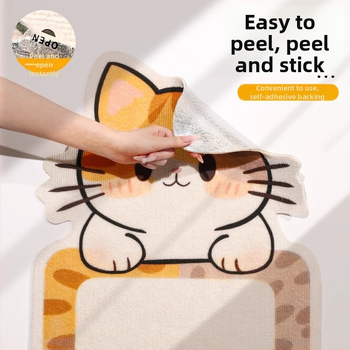 Mačacia škrabadlá doska, zvislá nástenná nálepka, ochrana pohovky, lepiaca podložka, kreslený štýl