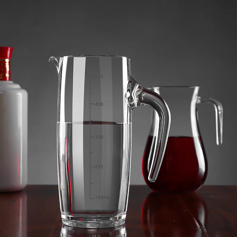 Dispenser de vin din acrilic PC, decantor din plastic rezistent cu scară de măsurare