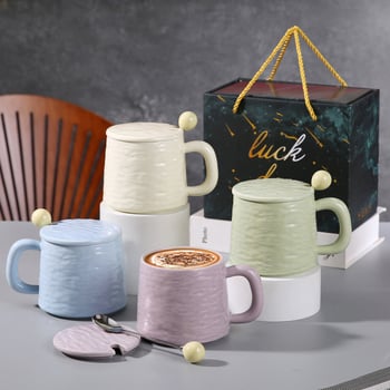 Cană ceramică de cafea, capacitate mare, pentru uz casnic, pentru cupluri, ceașcă de ceai