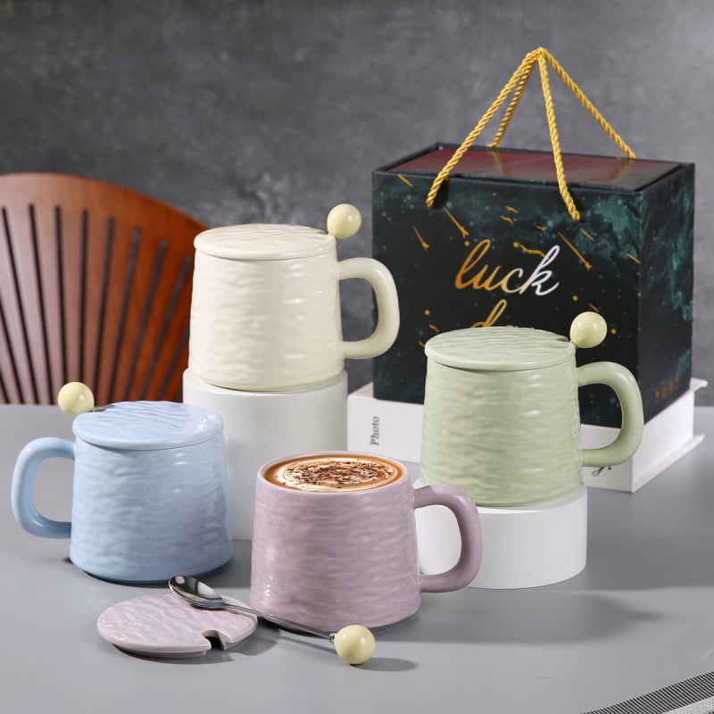 Cană ceramică de cafea, capacitate mare, pentru uz casnic, pentru cupluri, ceașcă de ceai