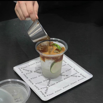 Pahar de cafea, de unică folosință, transparent, pentru băuturi reci și ceai cu lapte, diametrul 98 mm, capacitate 500 ml