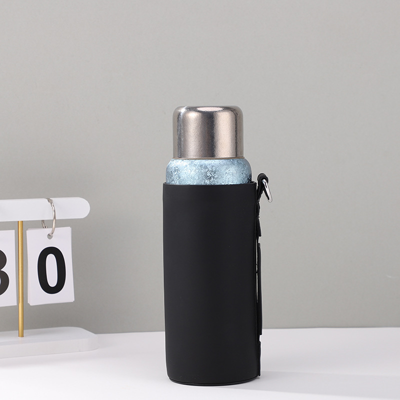 Husă pentru ceașcă din piele PU, design semiacoperire, pentru ceașcă din titan, husă portabilă, personalizabilă