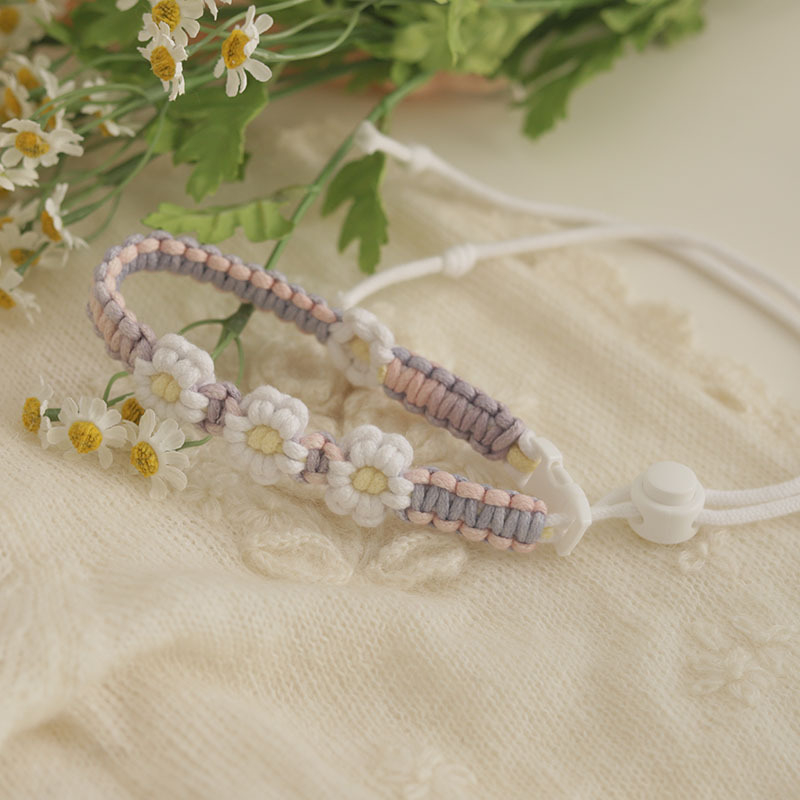 Pahar din plastic cu design floral gradient, brățară de încheietură țesută manual, husă din plasă pentru pahar cu șnur pentru cafea