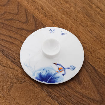 Capac ceramic pentru pahar de apă, porțelan alb, diametrul 9,0 cm, pentru birou sau uz casnic