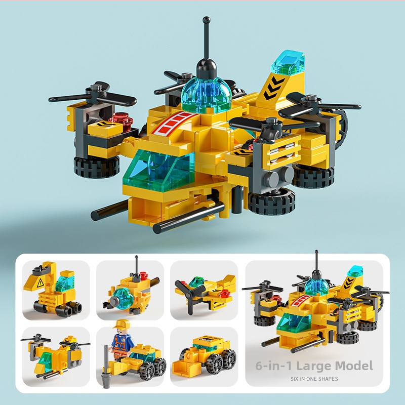 Šesť v jednom: Lego-kompatibilné stavebnice pre deti s témami hasičov, polície, vojenskej inžinierie a tanku