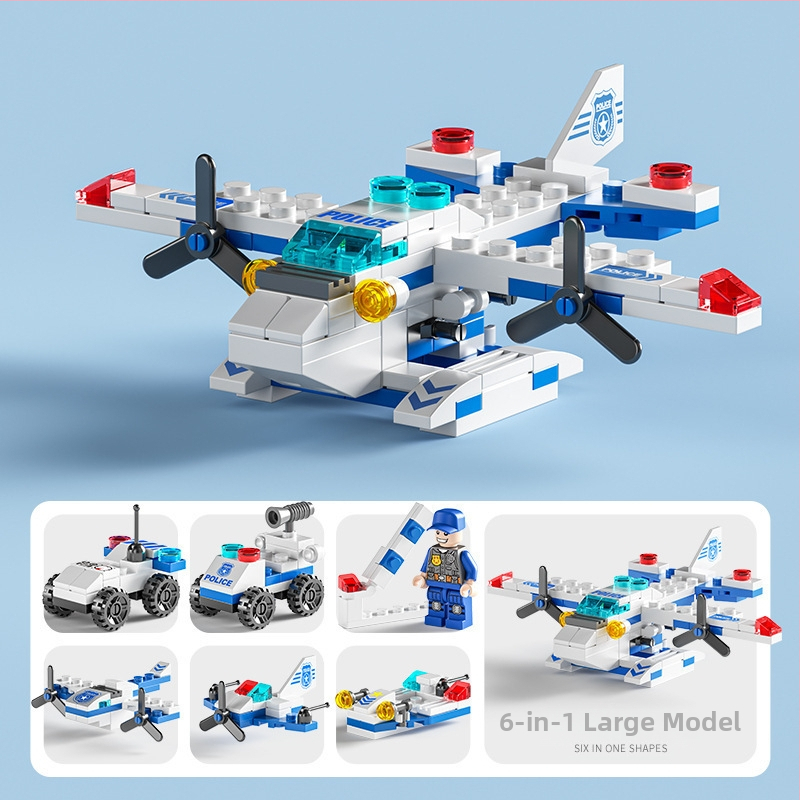 Šesť v jednom: Lego-kompatibilné stavebnice pre deti s témami hasičov, polície, vojenskej inžinierie a tanku