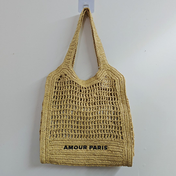 Ručna torba od slame, retro stil, velika kapaciteta, otvoreni uzorak, mrežasta torba, papirno pleteni dizajn, ženska torba