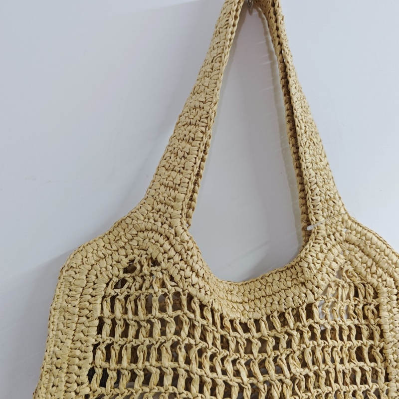 Ručna torba od slame, retro stil, velika kapaciteta, otvoreni uzorak, mrežasta torba, papirno pleteni dizajn, ženska torba