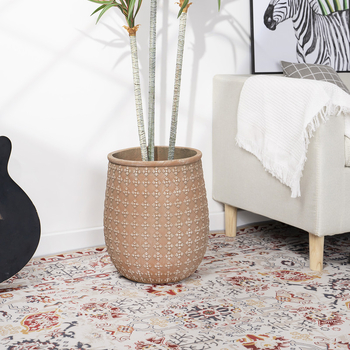Ghiveci din lut de magneziu în stil artă modernă european-americană, pentru sufragerie, pentru interior și exterior, ghiveci de podea, extra-large, pentru plante verzi