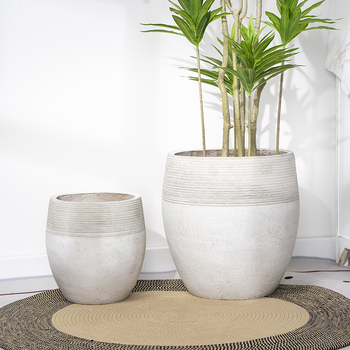 Ghiveci din lut de magneziu în stil artă modernă european-americană, pentru sufragerie, pentru interior și exterior, ghiveci de podea, extra-large, pentru plante verzi
