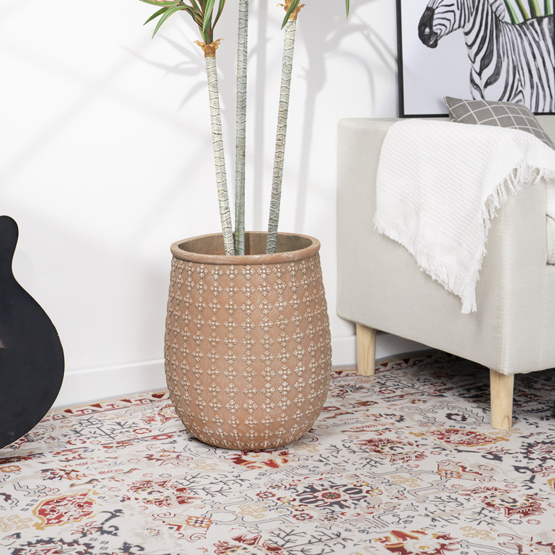 Ghiveci din lut de magneziu în stil artă modernă european-americană, pentru sufragerie, pentru interior și exterior, ghiveci de podea, extra-large, pentru plante verzi