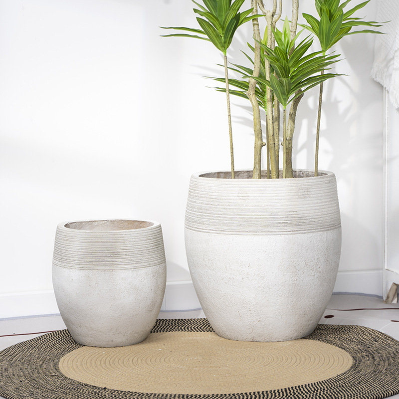 Ghiveci din lut de magneziu în stil artă modernă european-americană, pentru sufragerie, pentru interior și exterior, ghiveci de podea, extra-large, pentru plante verzi