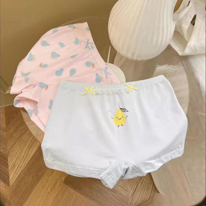 Nonoisbell boxeri din bumbac pentru fete, cu imprimeu desen animat, confortabili pentru vară, copii 3–8 ani (100–140 cm)