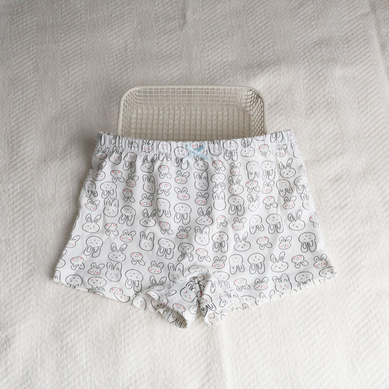 Nonoisbell boxeri din bumbac pentru fete, cu imprimeu desen animat, confortabili pentru vară, copii 3–8 ani (100–140 cm)