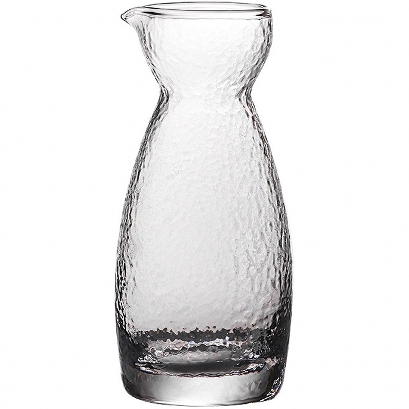 Pahar din sticlă ciocănită, în stil japonez, pentru sake și vinuri — pahar mic pentru vin de orez, vin de prune și vinuri de fructe