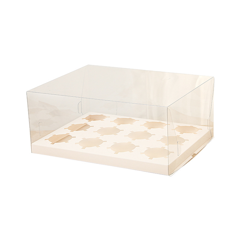 Cutie de ambalaj pentru cupcakes, cutie transparentă pentru brioșe, pentru 2, 4, 6 sau 9 bucăți