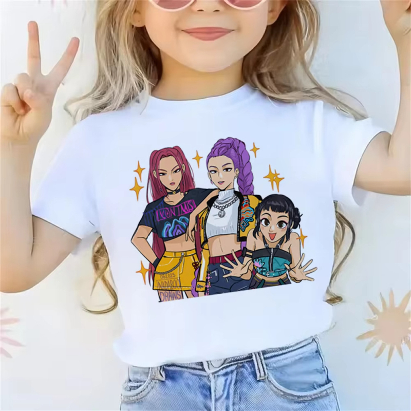 Uniszex póló karikatúra nyomással, pamutkeverék, nyár, rövid ujjú, kerek nyak, laza szabás