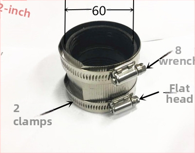 Nerezový objímkový upínač na potrubie DN50/75/100/150 – príslušenstvo