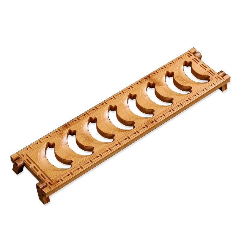 Suport pentru ceai din abanos, lemn de trandafir și bambus, accesoriu pentru ceremonia ceaiului, suport Pu'er, design modern minimalist