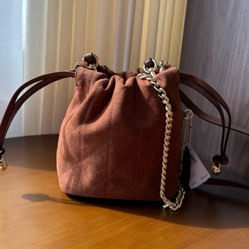 Ženska dnevna torba s šnúrkom, mini lančić, crossbody, bucket stil oblaka – 0324Q8