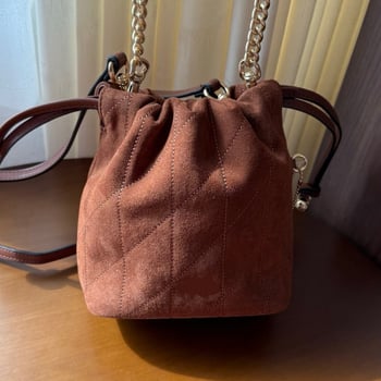 Ženska dnevna torba s šnúrkom, mini lančić, crossbody, bucket stil oblaka – 0324Q8