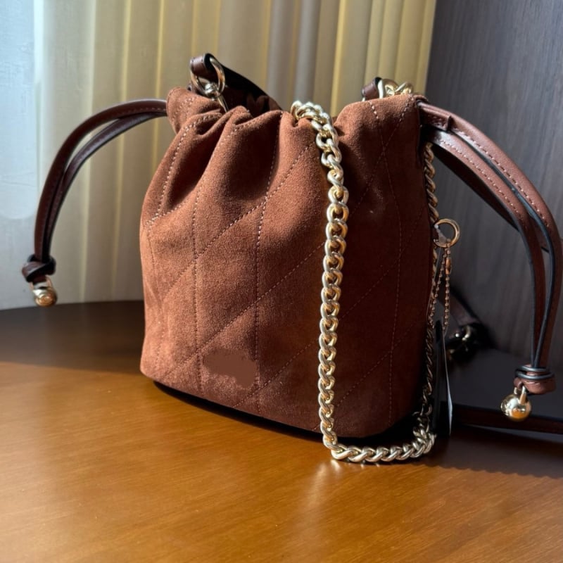 Ženska dnevna torba s šnúrkom, mini lančić, crossbody, bucket stil oblaka – 0324Q8