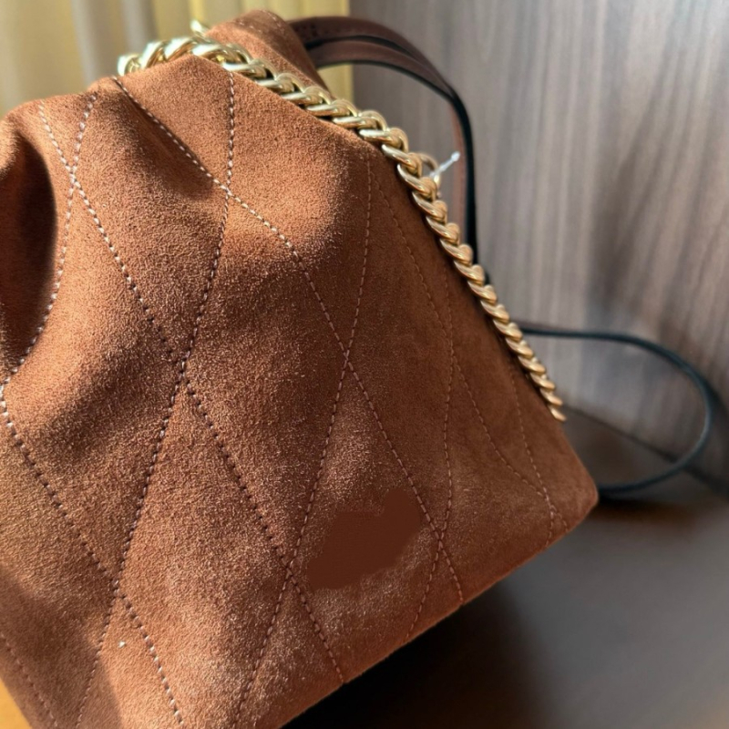 Ženska dnevna torba s šnúrkom, mini lančić, crossbody, bucket stil oblaka – 0324Q8