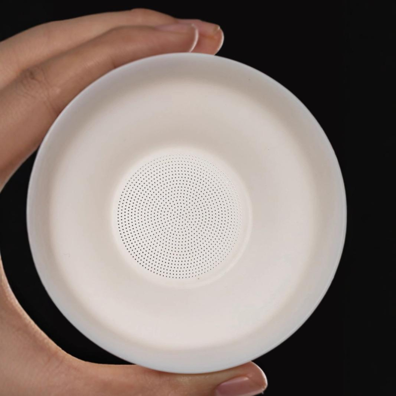 Infuzor de ceai din porțelan cu filtru din plasă pentru set ceramic de ceai