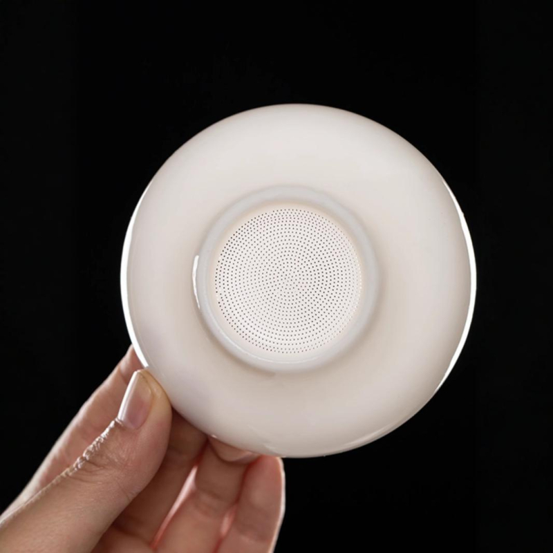 Infuzor de ceai din porțelan cu filtru din plasă pentru set ceramic de ceai
