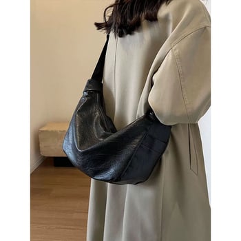 Ženska crossbody torba od mekane kože, oblik knedle, svestrani dnevni dodatak, model 2025