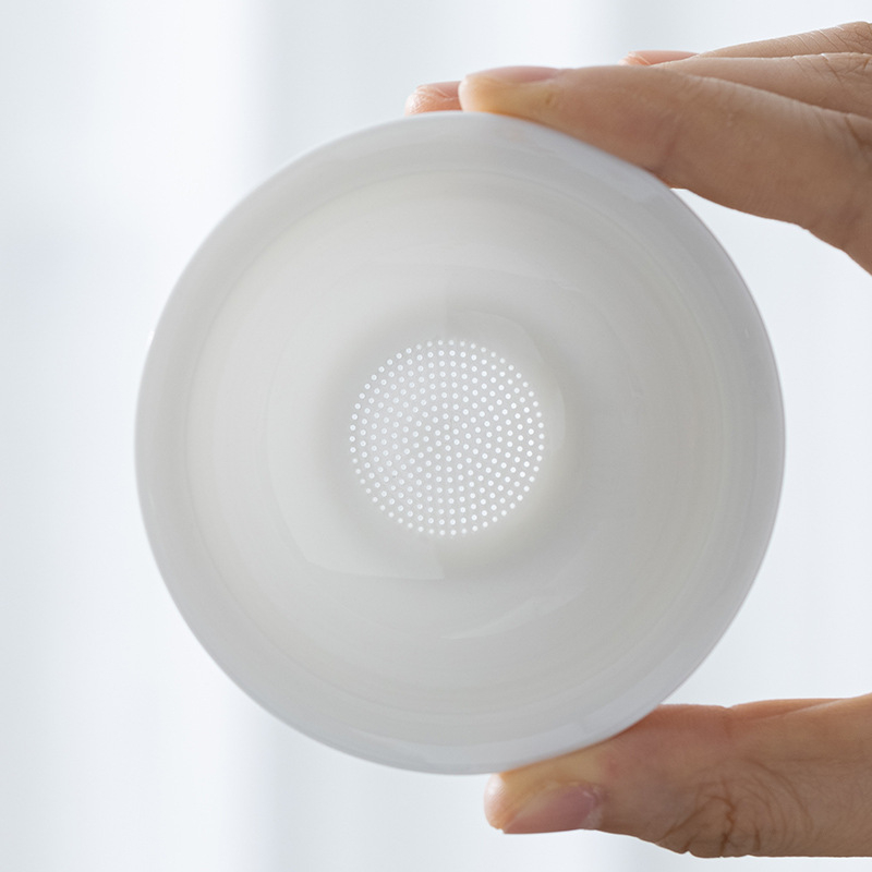 Teáskészlet tejfehér jade-ból, bőr dobozban, fehér porcelán Kung-Fu teáskészlet ajándékdobozban