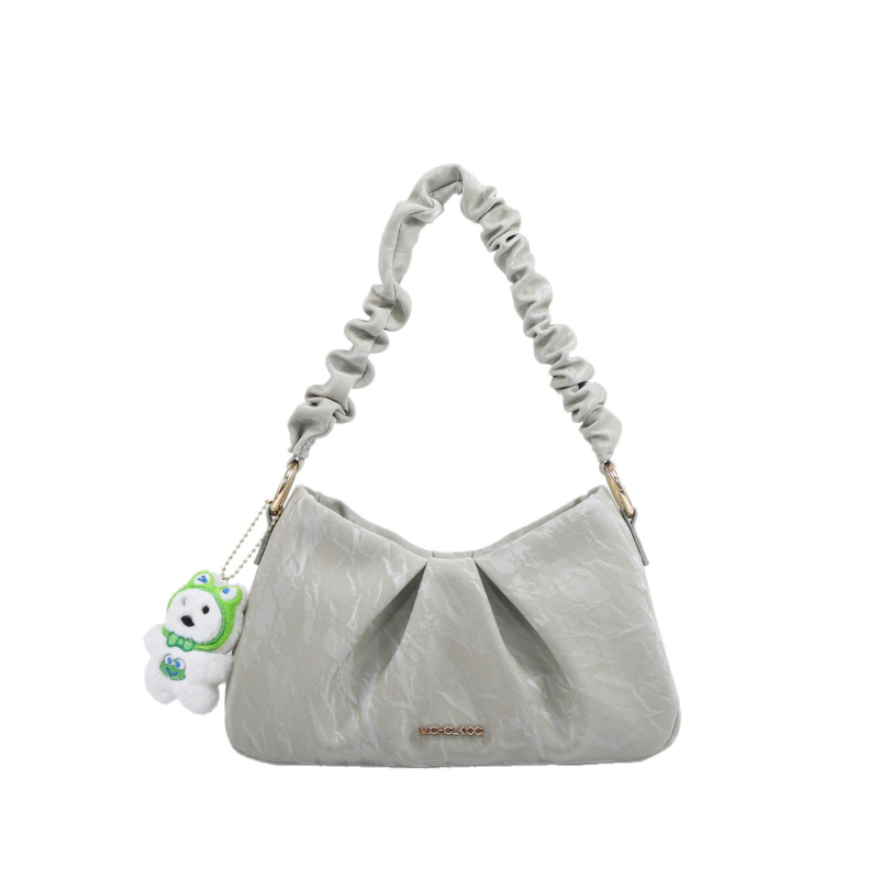 Micherr Michclkicci Matcha Green, plisirana torba s teksturom tekućeg pijeska, torba oblaka, torba ispod pazuha, ručna torba
