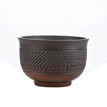 Ceșuță de ceai din ceramică mov, lucrată manual – ceașcă mare de maestru, set Kung Fu pentru ceai