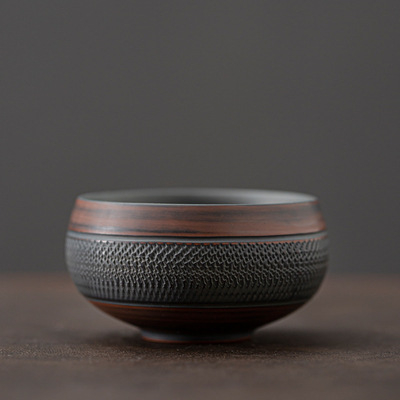 Ceșuță de ceai din ceramică mov, lucrată manual – ceașcă mare de maestru, set Kung Fu pentru ceai