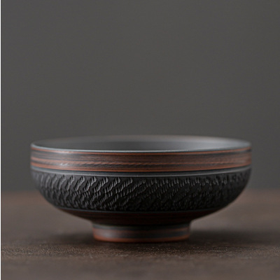 Ceșuță de ceai din ceramică mov, lucrată manual – ceașcă mare de maestru, set Kung Fu pentru ceai