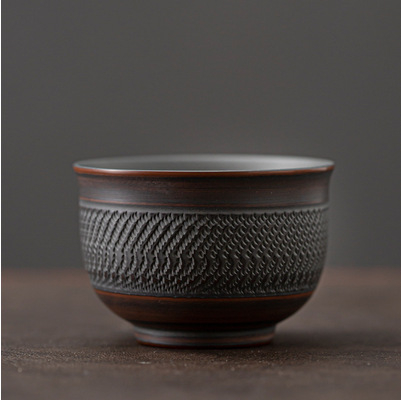 Ceșuță de ceai din ceramică mov, lucrată manual – ceașcă mare de maestru, set Kung Fu pentru ceai